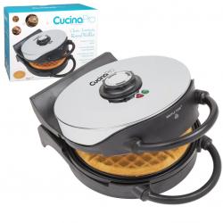 ROUND BRUSHED WAFFLE IRON