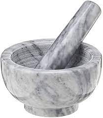 MARBLE MORTAR/PESTLE