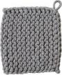 GRAY CROCHET POT HOLDER