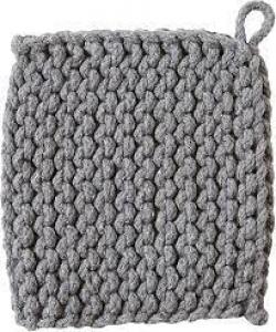 GRAY CROCHET POT HOLDER