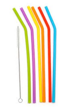 SILICONE DRINK STRAWS